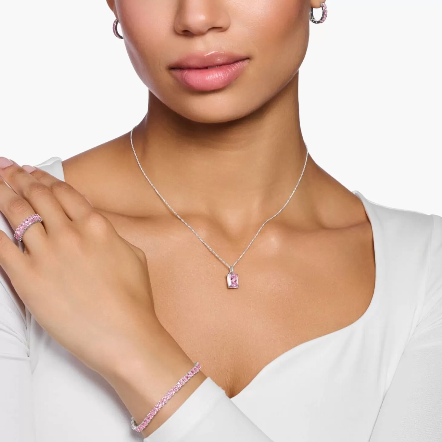Heritage Silver-Tone Crystal Necklace*THOMAS SABO New