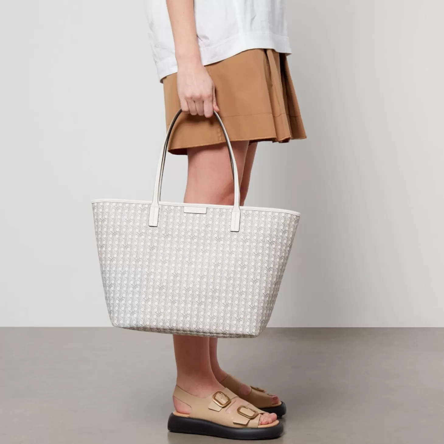 Ever-Ready Monogram Coated-Canvas Tote Bag*Tory Burch Discount