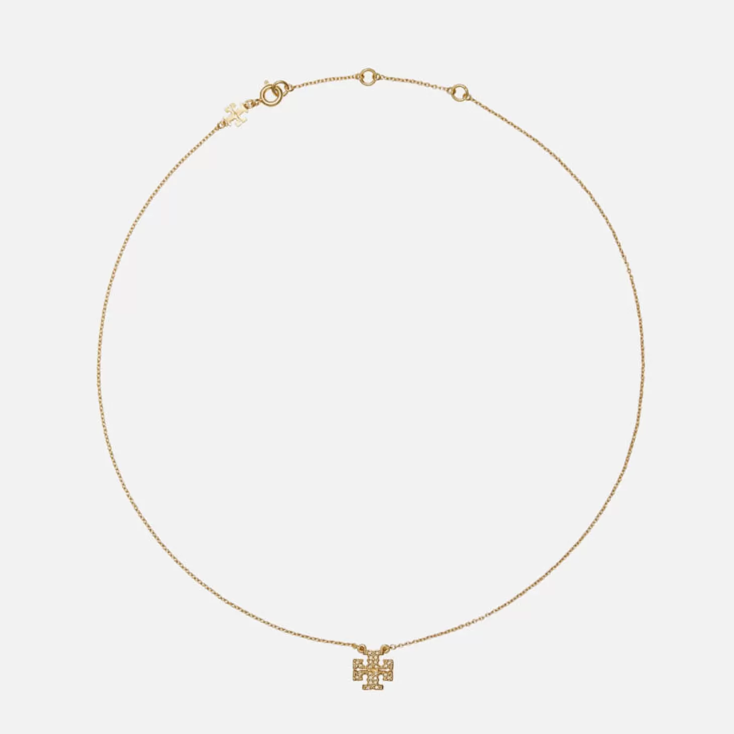 Gold-Plated Kira Pave Pendant And Stud Earring Set*Tory Burch Sale