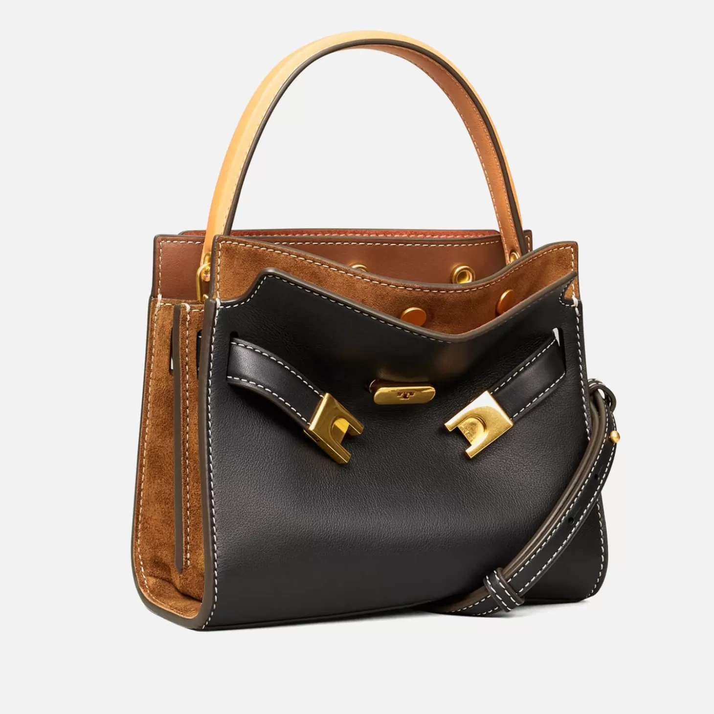 Lee Radziwill Petite Double Suede And Leather Bag*Tory Burch Clearance