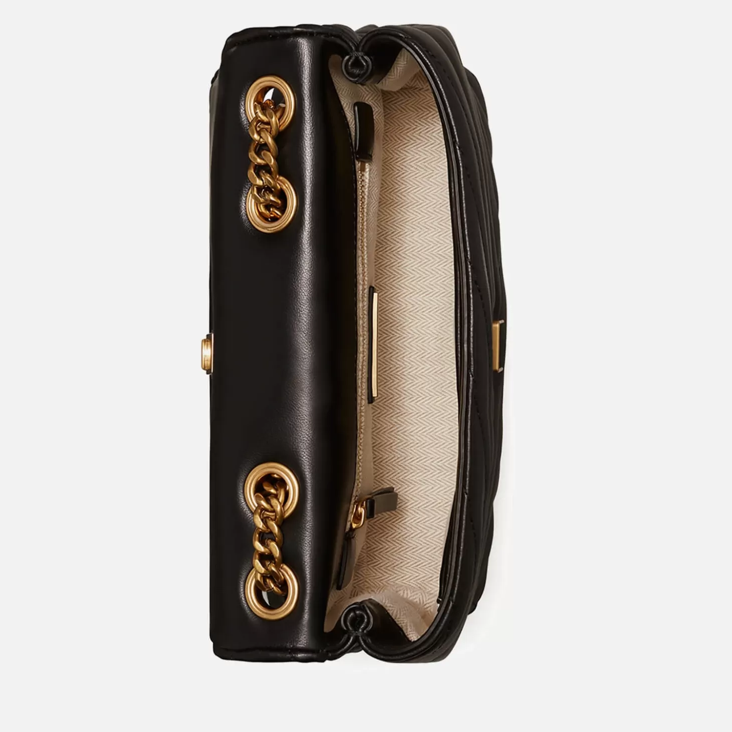 Women's Kira Chevron Small Covertible Shoulder Bag - Black*Tory Burch Flash Sale