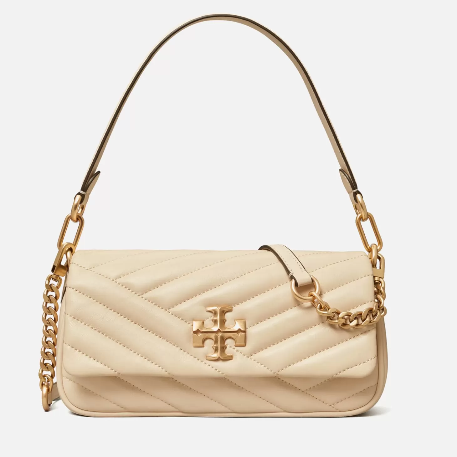 Women's Kira Chevron Small Flap Shoulder Bag - New Cream*Tory Burch Online