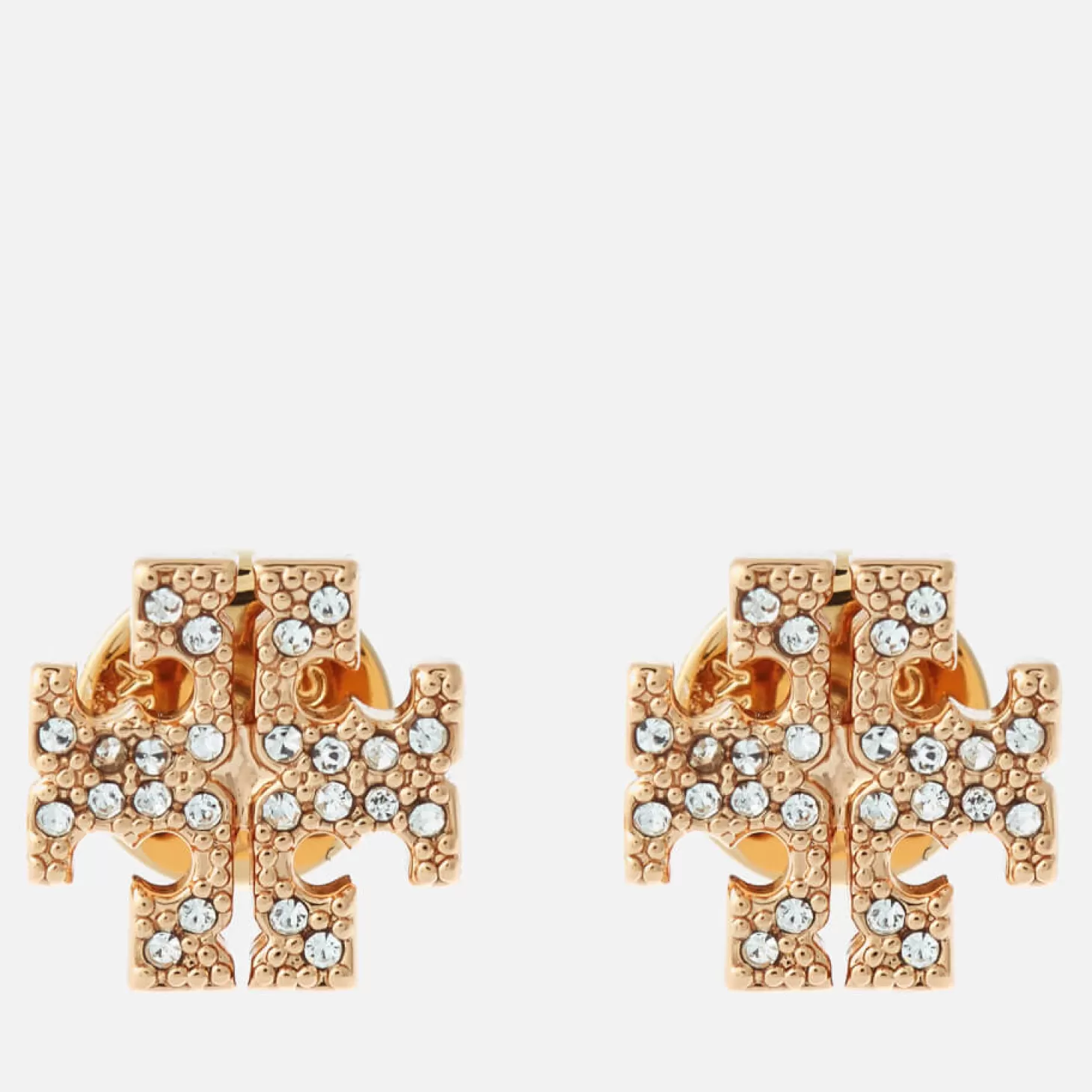 Women's Pave Logo Stud Earrings - Tory Gold/Crystal*Tory Burch Best Sale