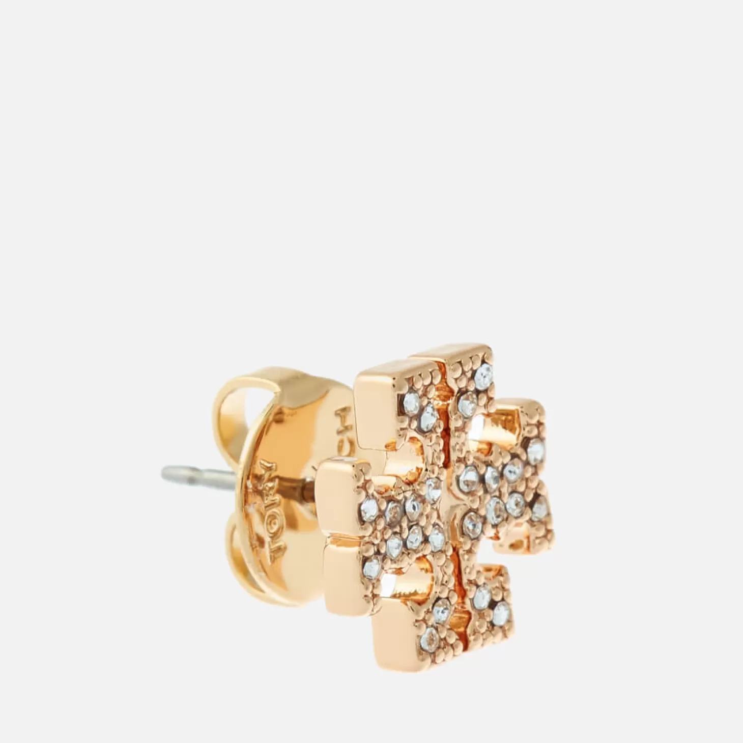 Women's Pave Logo Stud Earrings - Tory Gold/Crystal*Tory Burch Best Sale