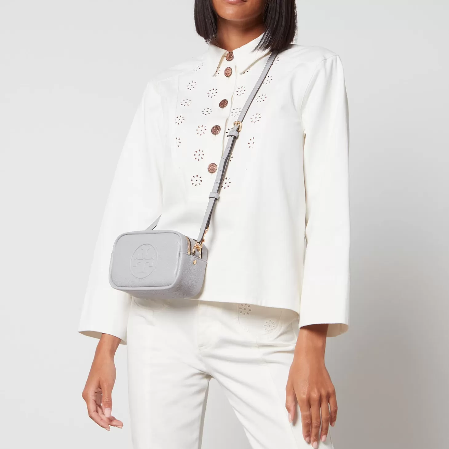 Women's Perry Bombe Mini Bag - Bay Gray*Tory Burch Store