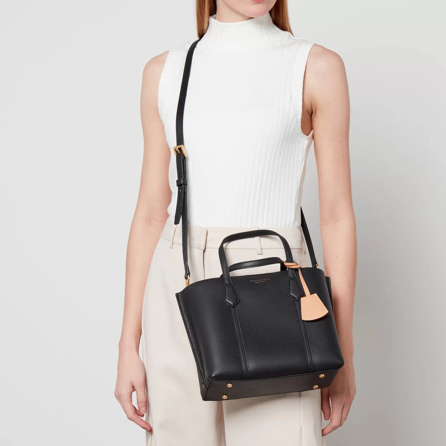Women's Perry Small Triple Compartment Tote Bag - Black*Tory Burch Flash Sale
