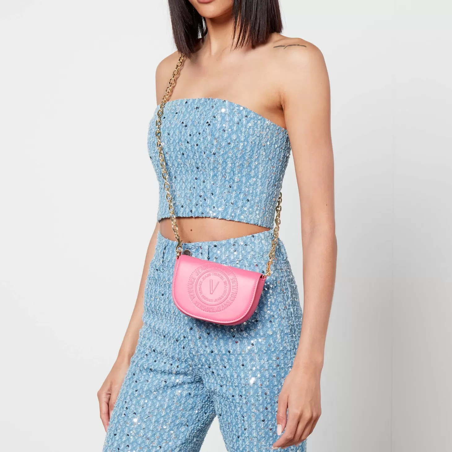 Micro Faux Leather Crossbody Bag*Versace Jeans Couture Flash Sale